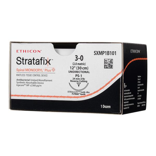 Stratafix Spiral Suture 3-0 12" TCS/PCL25 Mnflmnt PS1 Undyd 12/Bx