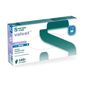 velvet Nitrile Exam Gloves X-Small Violet Blue Non-Sterile