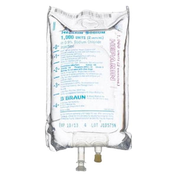 Heparin Sodium in 0.9% Sodium Chloride Injection 2U/mL Bag 500mL...