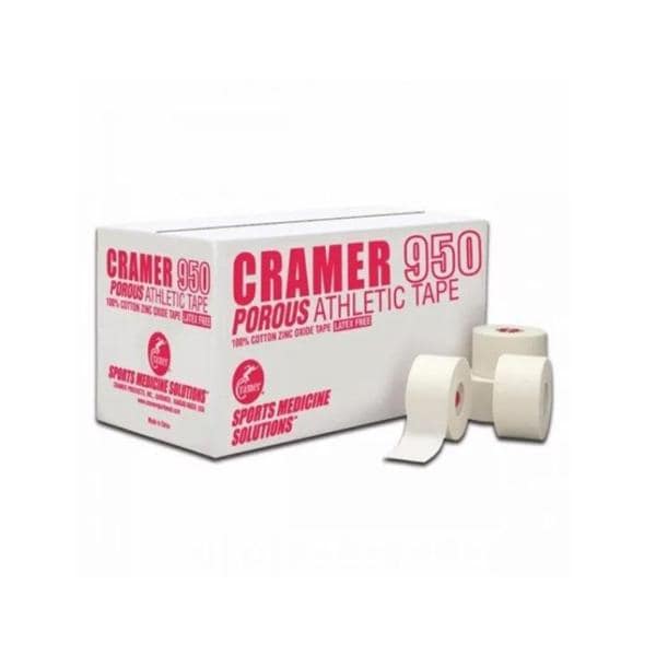 950 Porous Trainers Tape Cotton/Zinc Oxide 2"x15yd White Non-Sterile 24/Ca