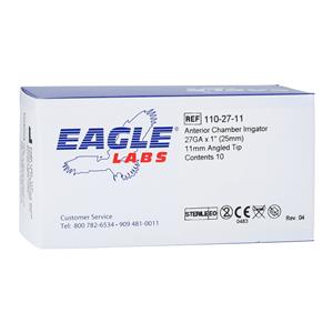 Cannula Anterior Chamber Irrigator 27gx1" 11mm Angled Tip 10/Bx