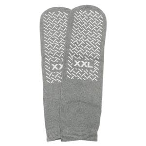 Safety Skids Patient Slippers Terrycloth Gray 2X Large 48Pr/Ca