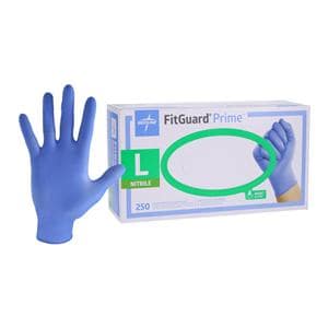 FitGuard Prime Nitrile Exam Gloves Large Violet Blue Non-Sterile 250/Bx, 10 BX/CA
