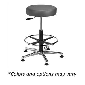 Vinyl Round Series Exam Stool Black Satin 250lb Capacity