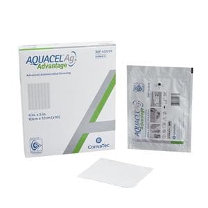 Aquacel Ag Advantage Hydrofiber Antimicrobial Wound Dressing 4x5 Strl Rect NAdh
