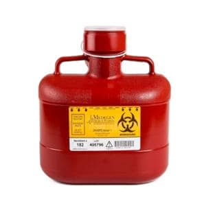 SharpStainer Sharps Container 6.2qt Translucent 12x9x18" Vrt Entr Plypro 12/Ca