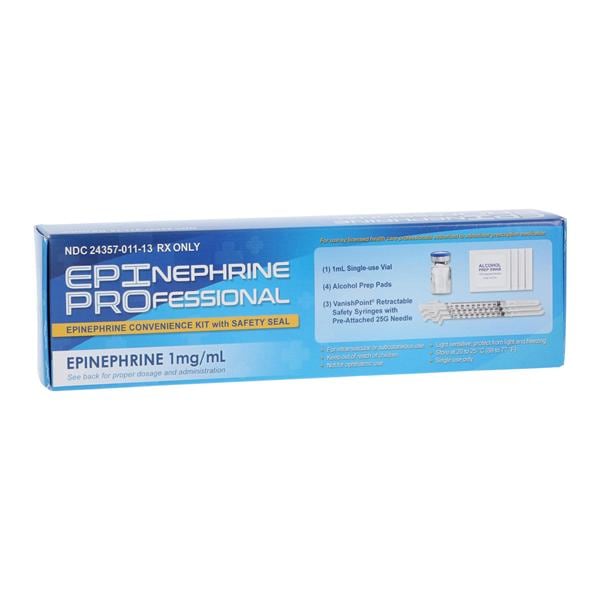 Epinephrine Professional Kit Injection 1mg/mL 1:1000 SDV 1/Kt