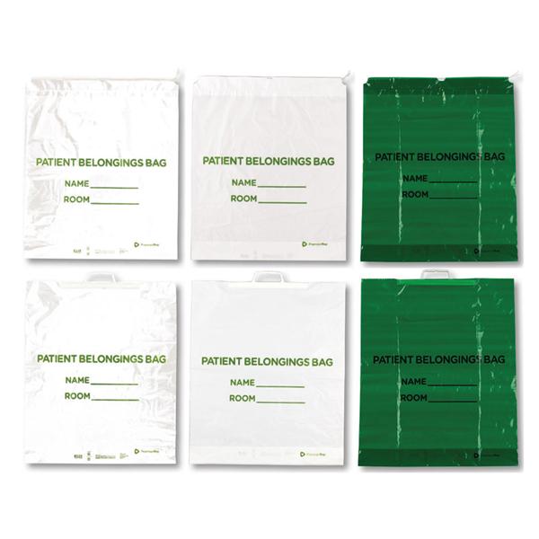 PremierPro Patient Belongings Bag Green 18x20"