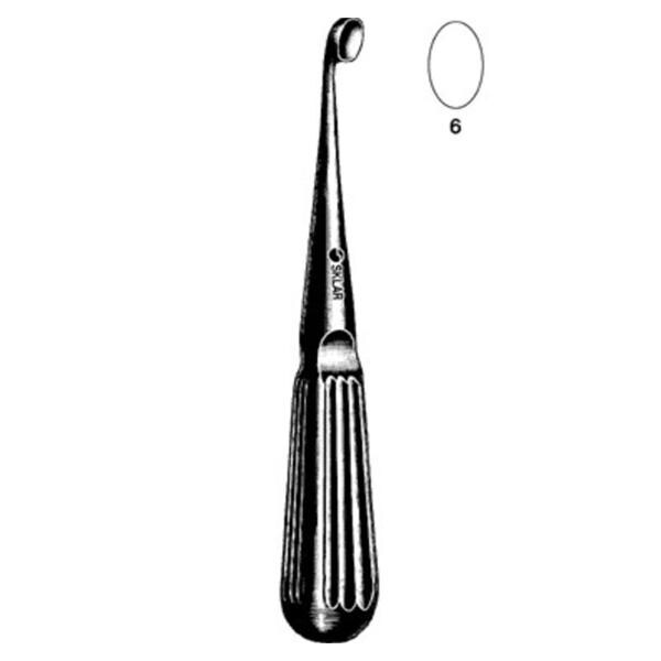 Bruns Bone Curette Stainless Steel Non-Sterile Reusable Ea