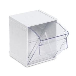 Tilt Bin White/Clear 4.75x5.25x6.25" Ea
