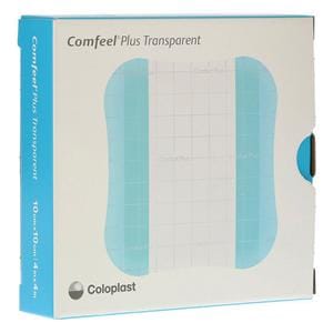 Comfeel Plus Hydrocolloid Transparent Dressing 4x4" Sterile White/Green LF