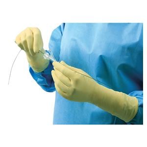 Synthetic Radiation Attenuating Gloves Yellow Sterile