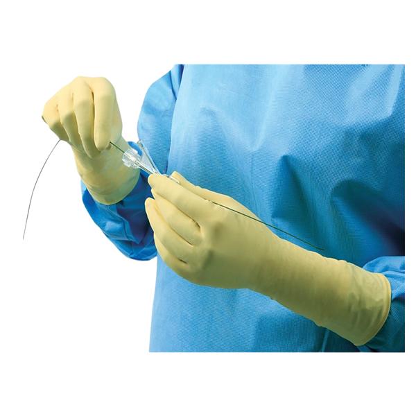 Synthetic Radiation Attenuating Gloves Yellow Sterile
