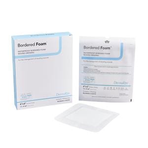 Bordered Foam Hydrophilic Foam Island Dressing 6x6" Strl Sq Adhs Wht Hi Abs LF