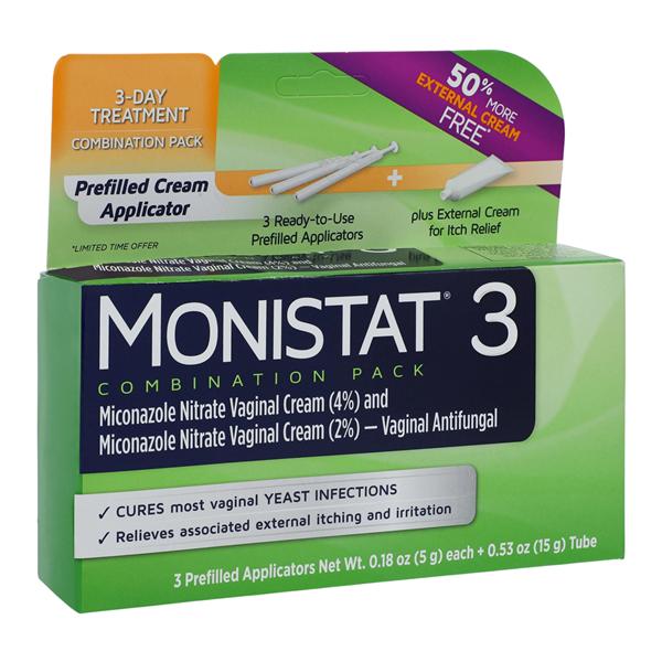 Monistat 3-Day Combination Pack Prefilled Applicator 3/Bx