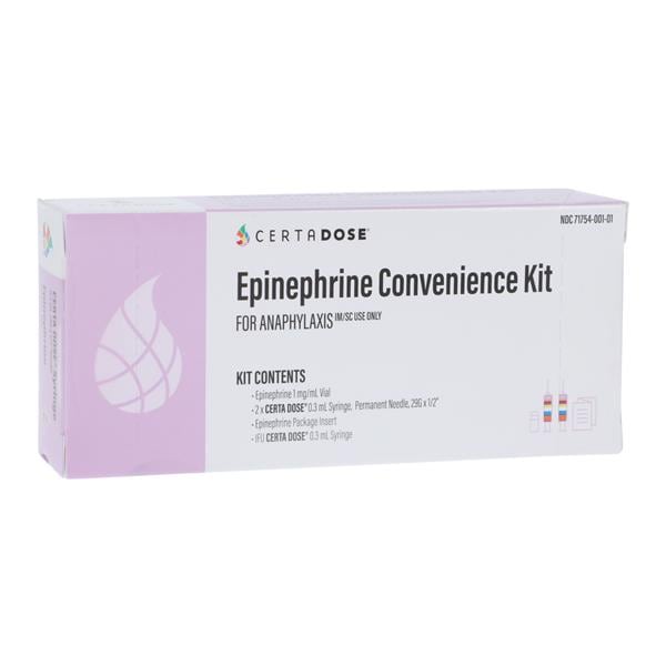 CertaDose Epinephrine Injection 1mg/mL Convenience Kit SDV Each