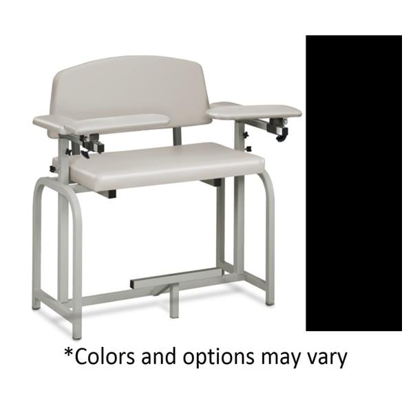 Lab X Series Blood Draw Chair Black Powder Coated 400lb Capacity Ea