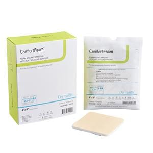ComfortFoam PU Fm Wound Dressing 4x4 Strl Sq Slf Adh Slcn Adh Tn Hi Abs