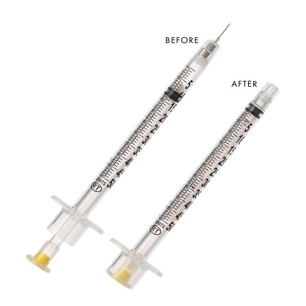 VanishPoint Insulin Syringe 30gx3/16" 0.5mL Safety Device No Dead Space 100/Bx