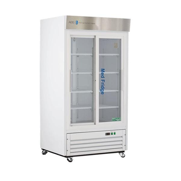 Standard Laboratory/Pharmacy Refrigerator 33 Cu Ft 2 Glass Doors +2 to 8°C Ea