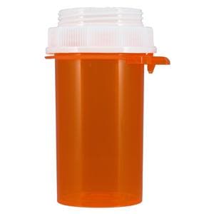 Push Tab Vial 16 Dram Amber/White Disposable 160/Ca