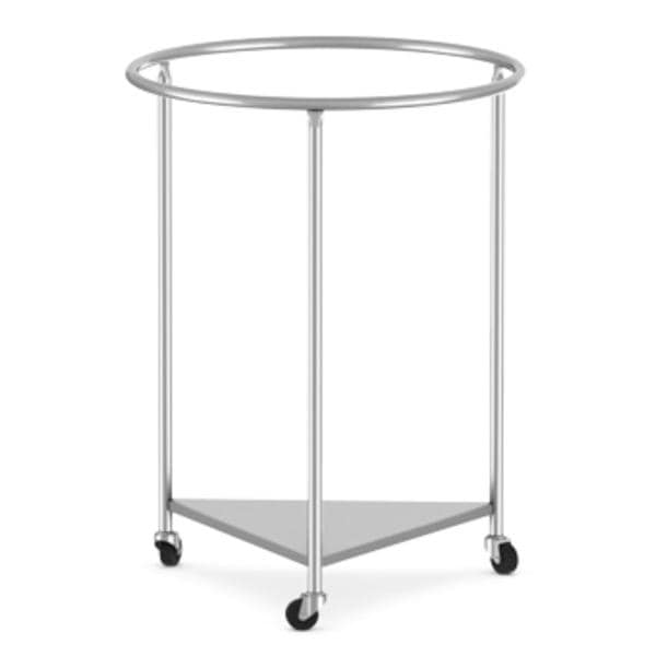 Linen Round Stainless Steel Hamper 25x35"