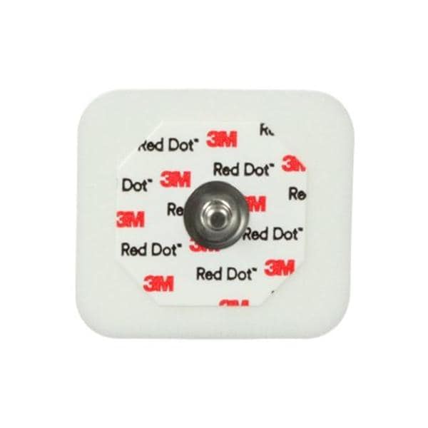Red Dot Monitoring Electrode Adult ECG/EKG 1.6x1.36" Fm/Tp/Stcky Gl Disp 1000/Ca