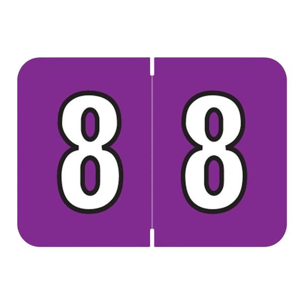 Colwell Jewel Tone "8" Labels 500/Rl