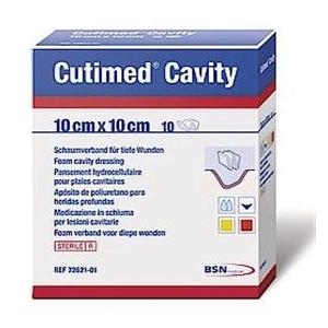 Cutimed Hydrophilic Polyurethane Foam Cavity Dressing 4x4 Strl Sqr NAdhs Hi Abs