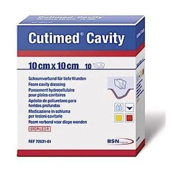 Cutimed Hydrophilic Polyurethane Foam Cavity Dressing 4x4 Strl Sqr NAdhs Hi Abs