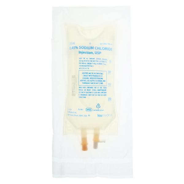Injectable Solution Sodium Chloride 0.45% 250mL Bag 24/Ca