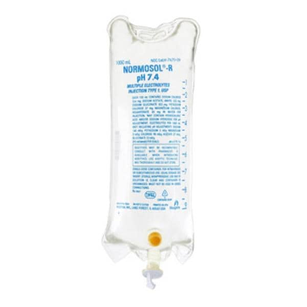 IV Injection Solution Bag Normosol 1000mL Bag DEHP-Free 12/Case