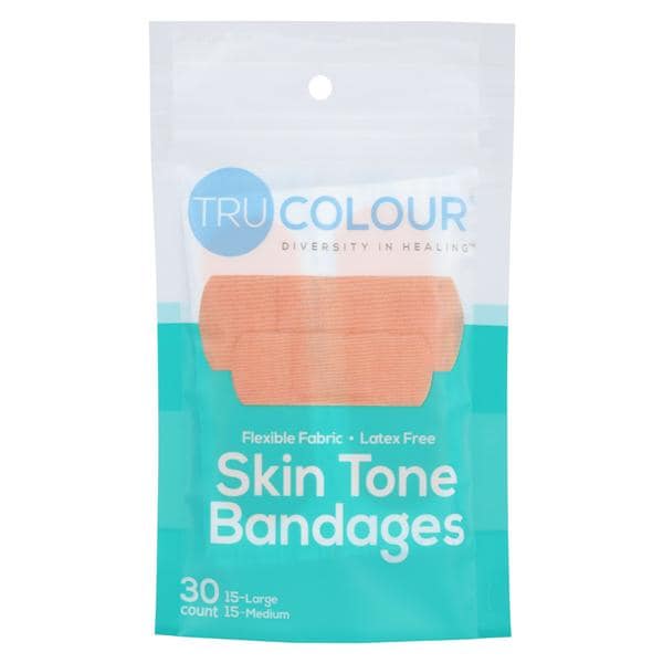 Adhesive Bandage Cotton/Fabric Large Beige Sterile 30/Bg