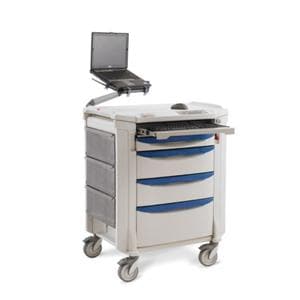 Flexline Computer Cart (4) 5" Caster/2 Locking (4) Drawer Key Lock