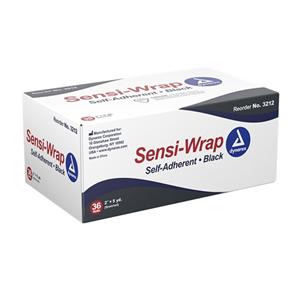 Sensi-Wrap Bandage Non-Woven Spandex 5ydx2" Black Non-Sterile 36/Ca