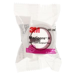 Surgical Tape Soft Cloth 1"x2yds White 1/Rl, 72 RL/CA