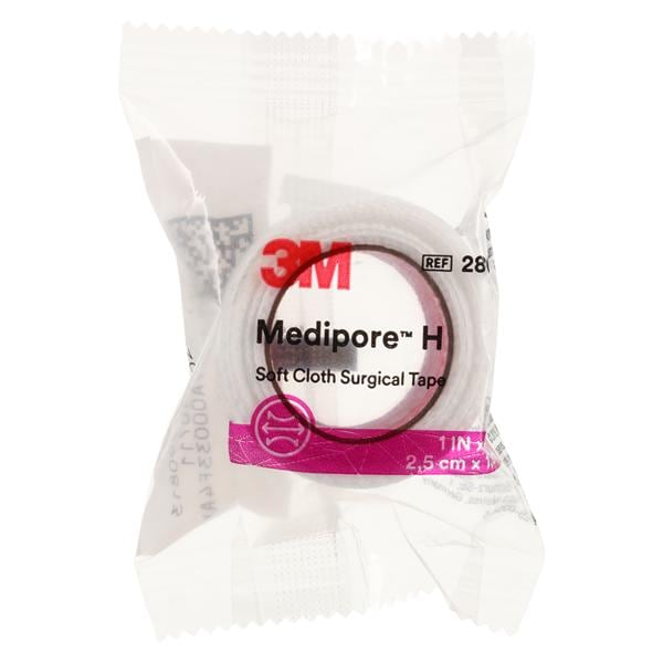 Surgical Tape Soft Cloth 1"x2yds White 1/Rl, 72 RL/CA