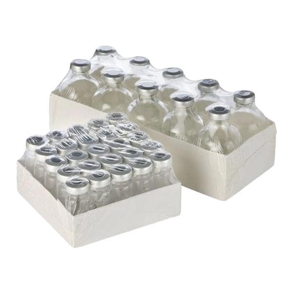 Empty Vial Depyrogenated Borosilicate Glass 2mL Clear Disposable 100/Ca