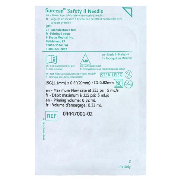 Surecan Safety II Port Access Needle Set 19gx20mm Safety 100/Ca