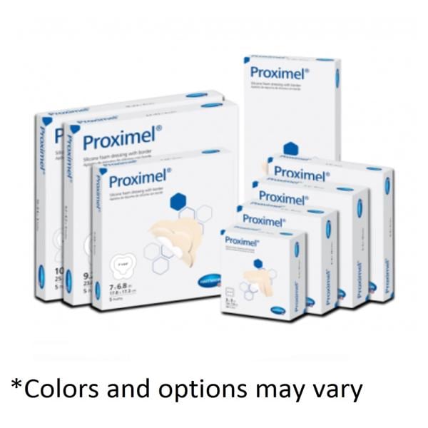 Proximel Basic Foam Dressing 9x9" 3 Layer Square 5.3x4.5" Pd Sz Adhr Tn Abs LF