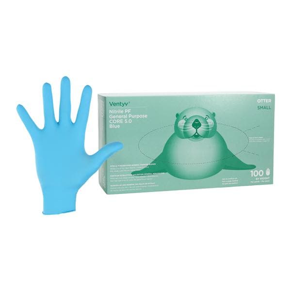 Otter Nitrile General Purpose Gloves Small Blue