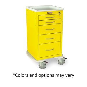 M-Series Anesthesia Cart 22x24.75x40.5" (4) 5" Caster (5) Drwr Elctrnc Kypd Lck