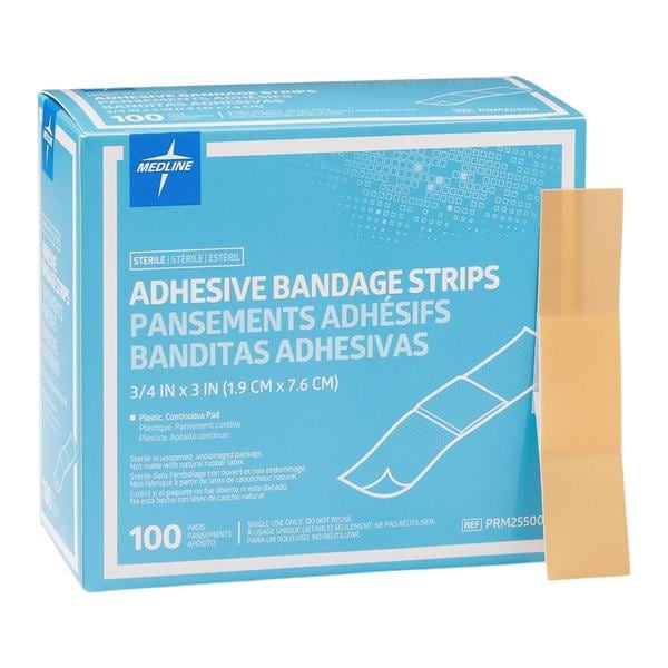 Adhesive Bandage Plastic 3x0.75" Natural Sterile 1200/Ca