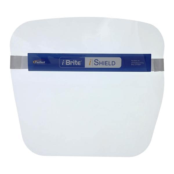 iShield Protective Shield Pre-Assembled Clear / Blue Disposable 38/Bx