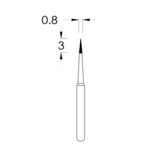Spring Diamond Bur Friction Grip Extra Fine Needle 25/Pk