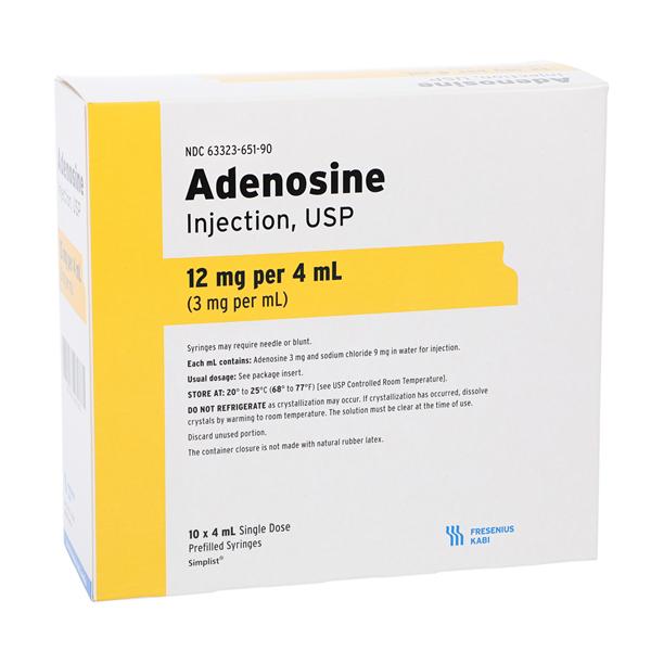 Adenosine Injection 3mg/mL Prefilled Syringe 4mL 10/Package product image
