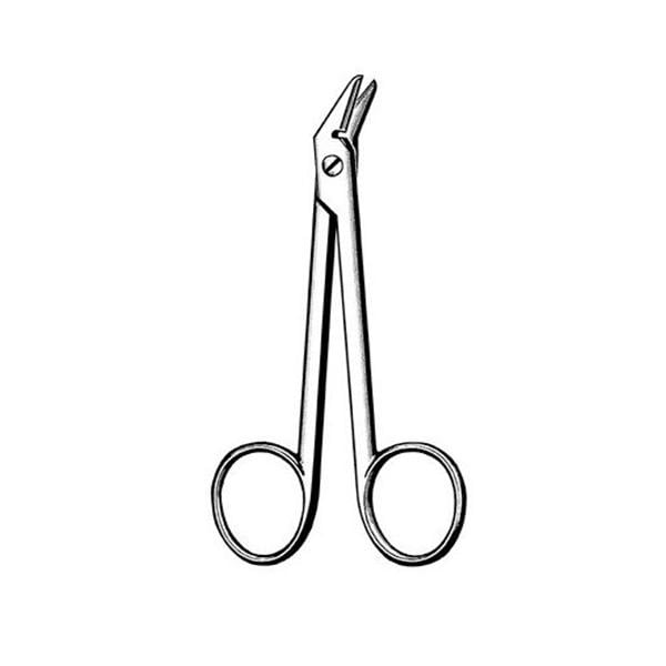 Wire Cutting Scissors Angled 4-3/4" Stainless Steel Non-Sterile Reusable Ea