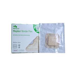 Mepilex Border Flex Slcn/Fm Wound Dressing 3x3 5 Layer Strl Sq Brdrd Adh Abs