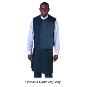 XRy/Prtctv Apron/Vest Nvy Bl Adlt M Wrap-Around Ld Vst 26x25"/Aprn 22.5x47-50 Ea
