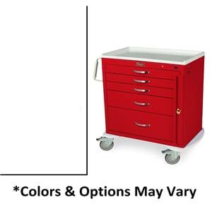 M-Series Emergency Crash Cart 22x36.75x37.25" (5) Drawer Breakaway Lock